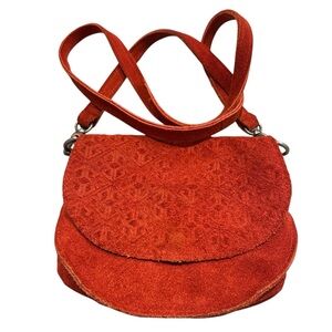 Ecote Urban‎ Outfitters Dark Red Suede Crossbody Bag
